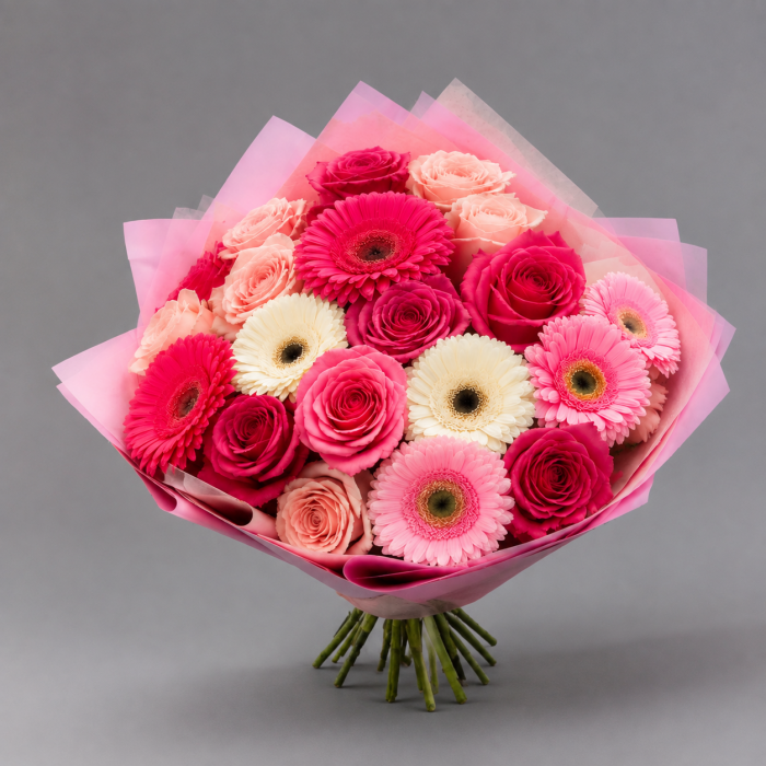 Букет из гербер и роз
